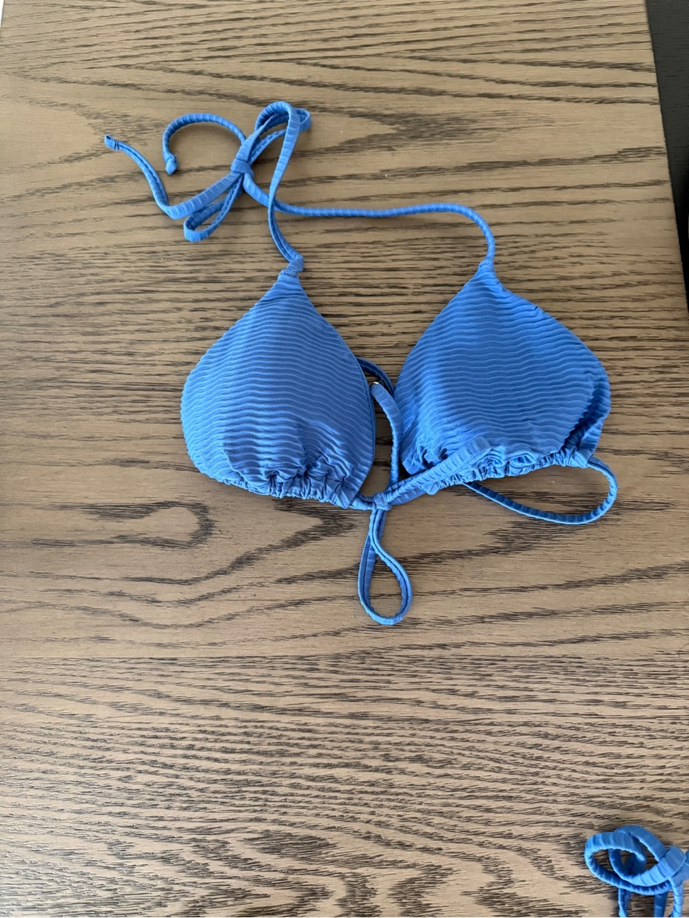 Abercrombie & Fitch Royal Blue Ribbed Triangle Bikini Set w/ 3 bottoms - Picture 3 of 5